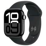 APPLE WATCH SERIES 10 GPS 42MM JET BLACK ALUMINIUM CASE WITH BLACK SPORT BAND - S/M