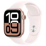 APPLE WATCH SERIES 10 GPS 42MM ROSE GOLD ALUMINIUM CASE WITH LIGHT BLUSH SPORT BAND - S/M